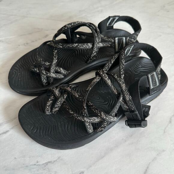 Chaco X2 Cushioned Sandal Women's sz 9 Black Dual Strap shoes hiking strappy - Picture 1 of 10